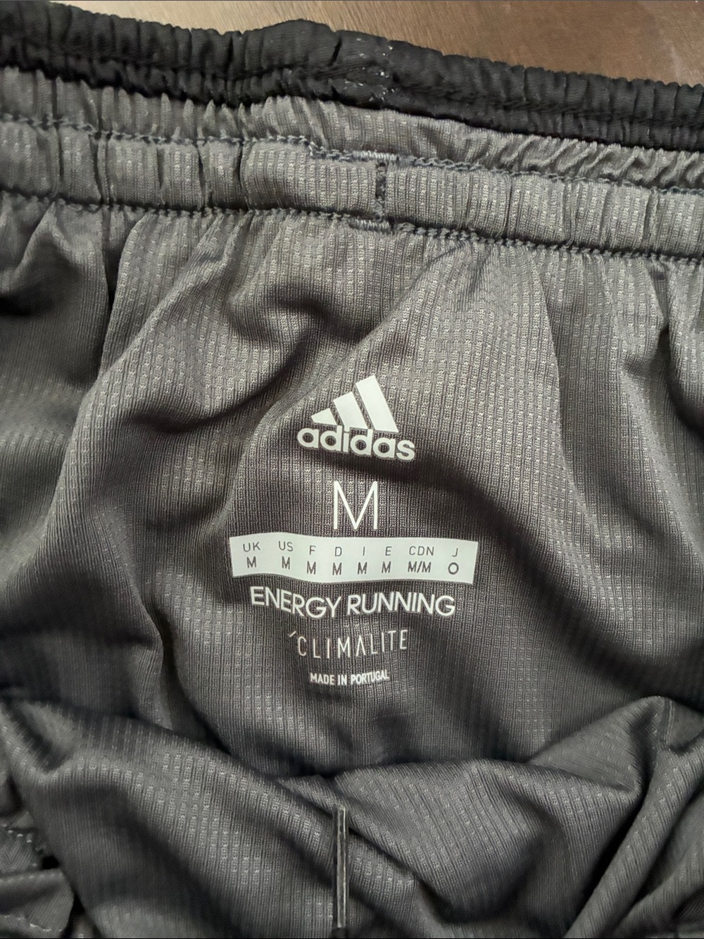 adidas Black Men’s Dual-Layer Energy Running Shorts with Gray Lining - Picture 3 of 7